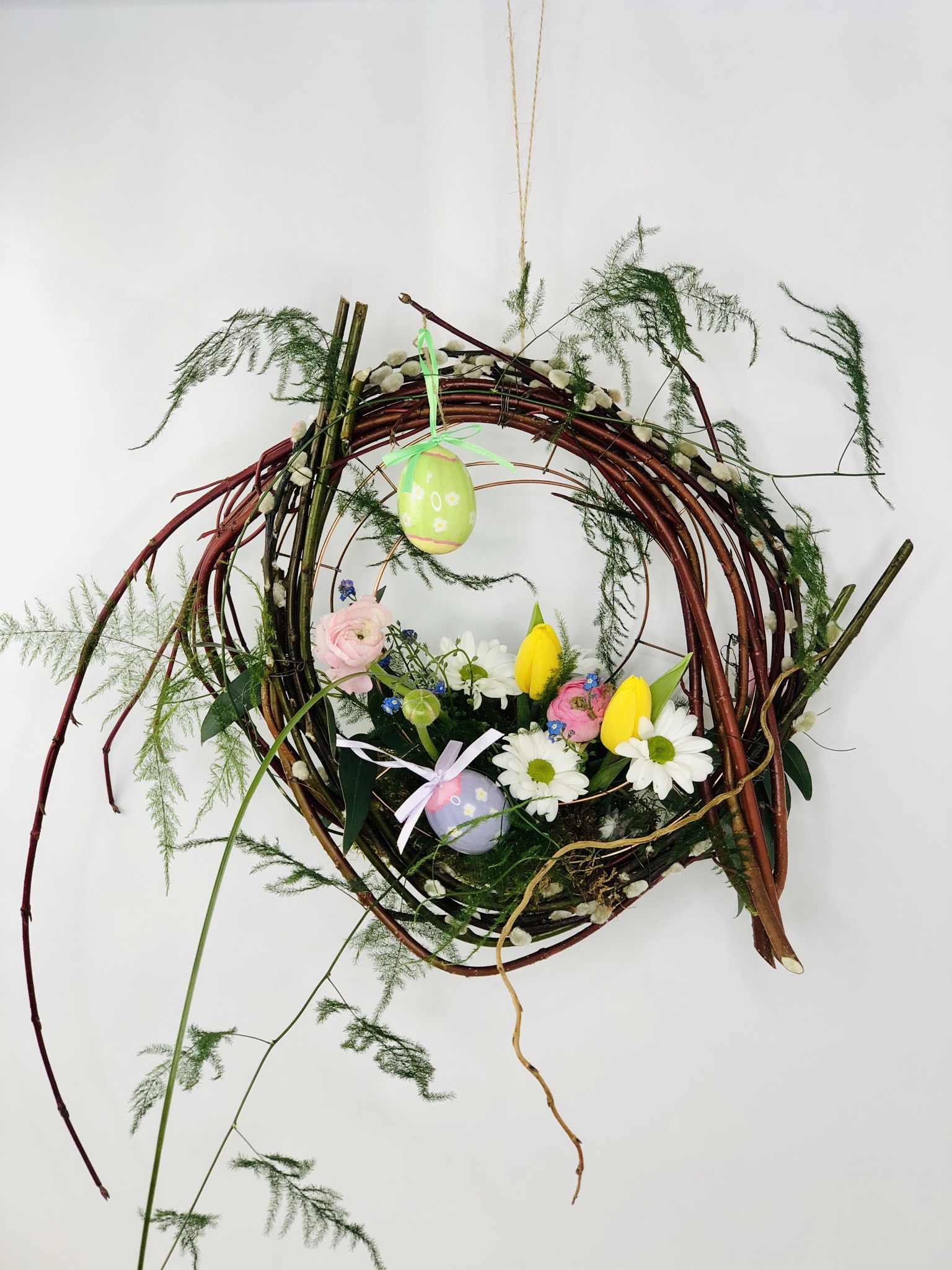 Learn How To Make an Easter Door Wreath With Seasonal Flowers - Virtual Flower School Class
